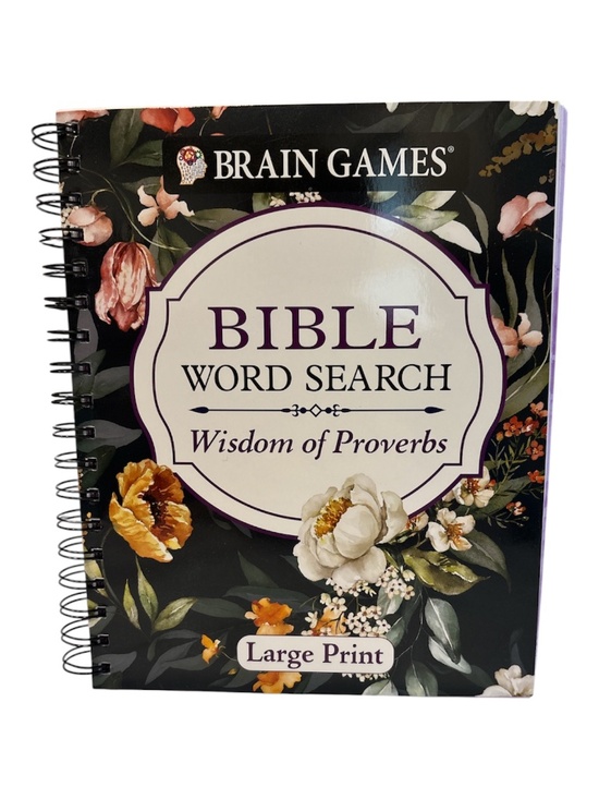 Brain Games Other - BIBLE WORD SEARCH Wisdom of Proverbs  Large Print and Pen
